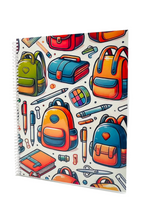 Load image into Gallery viewer, Colorful School Supplies Notebooks - Choice of 4 Spiral Bound | Fun and Vibrant Design
