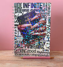 Load image into Gallery viewer, Faith-Inspired Spiral Notebook – Bible &amp; Affirmations Cover Journal
