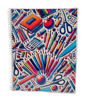 Load image into Gallery viewer, Colorful School Supplies Notebooks - Choice of 4 Spiral Bound | Fun and Vibrant Design
