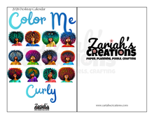 Load image into Gallery viewer, Color me Curly Desktop Calendar 2026
