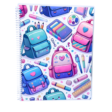 Load image into Gallery viewer, Colorful School Supplies Notebooks - Choice of 4 Spiral Bound | Fun and Vibrant Design
