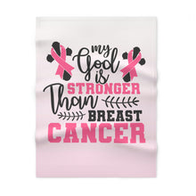 Load image into Gallery viewer, Breast Cancer Inspirational Pink Fleece Blanket
