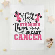 Load image into Gallery viewer, Breast Cancer Inspirational | WHITE Fleece Blanket
